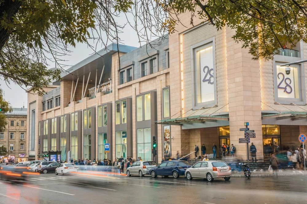 The busiest 4-storey 28 Mall in the heart of Baku, very close to the 28 May metro station.