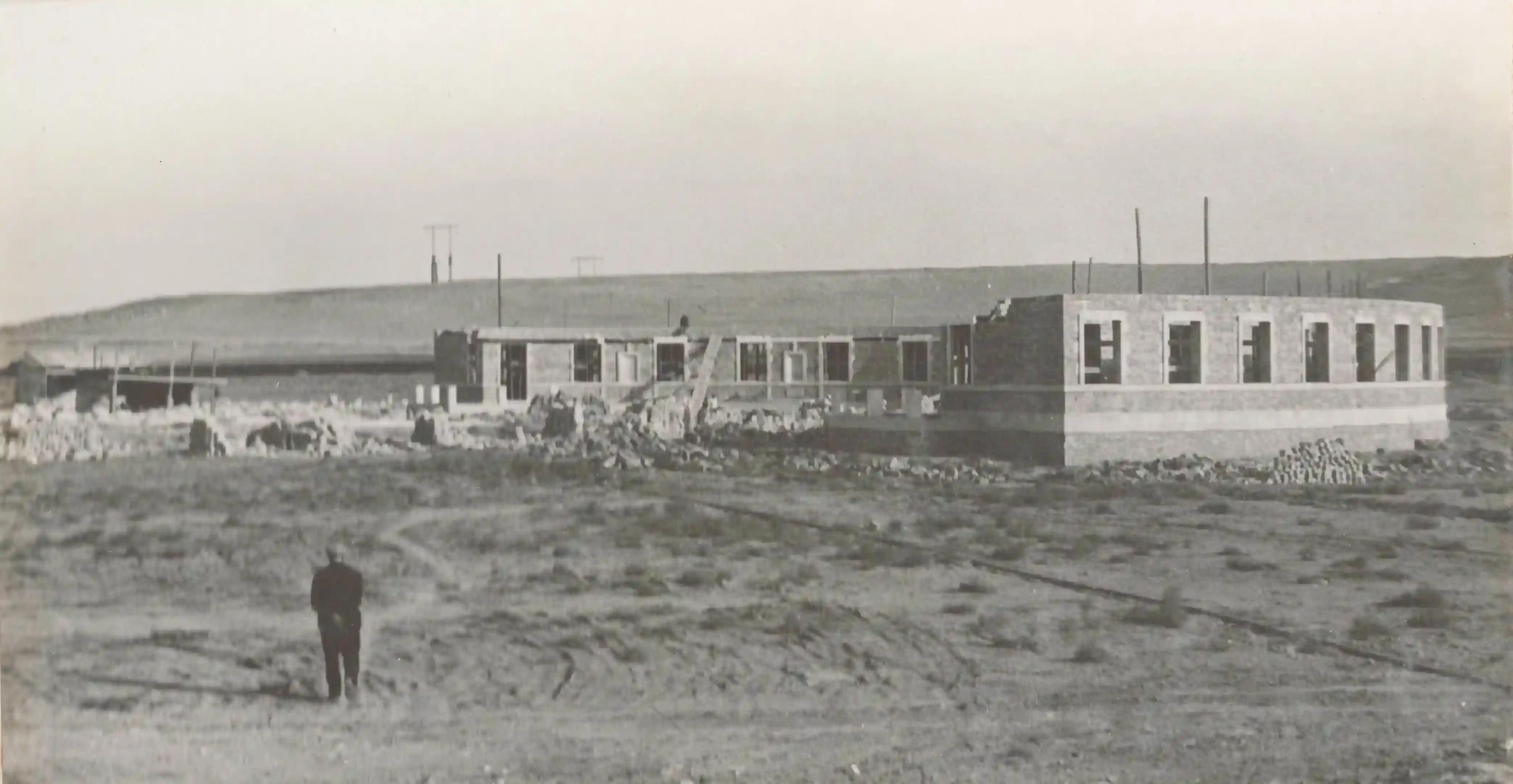 The construction of the Central Botanical Garden in Baku in the 1930s on a super dry part of the city.