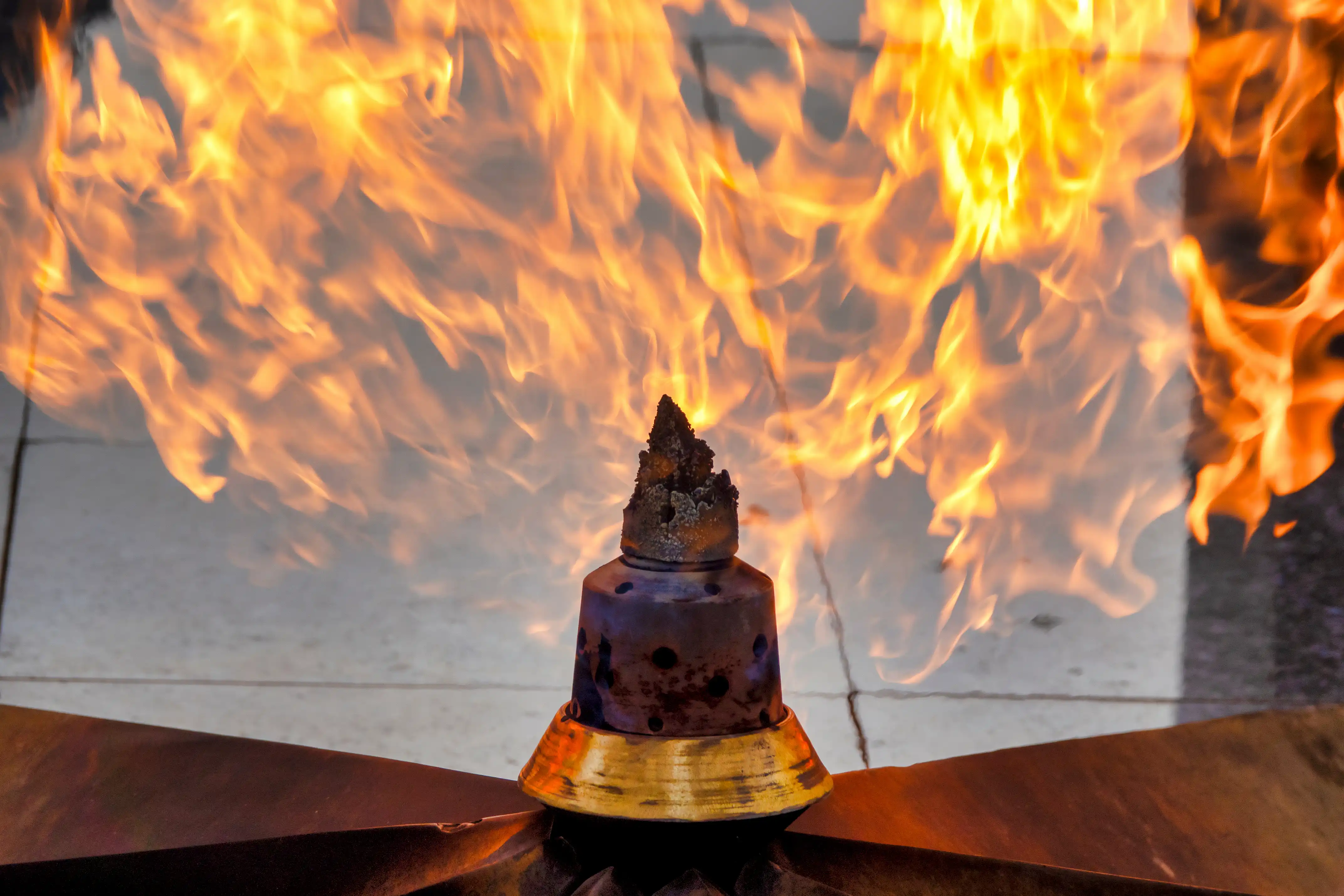 Eternal Flame monument in Martyrs’ Lane, Baku.