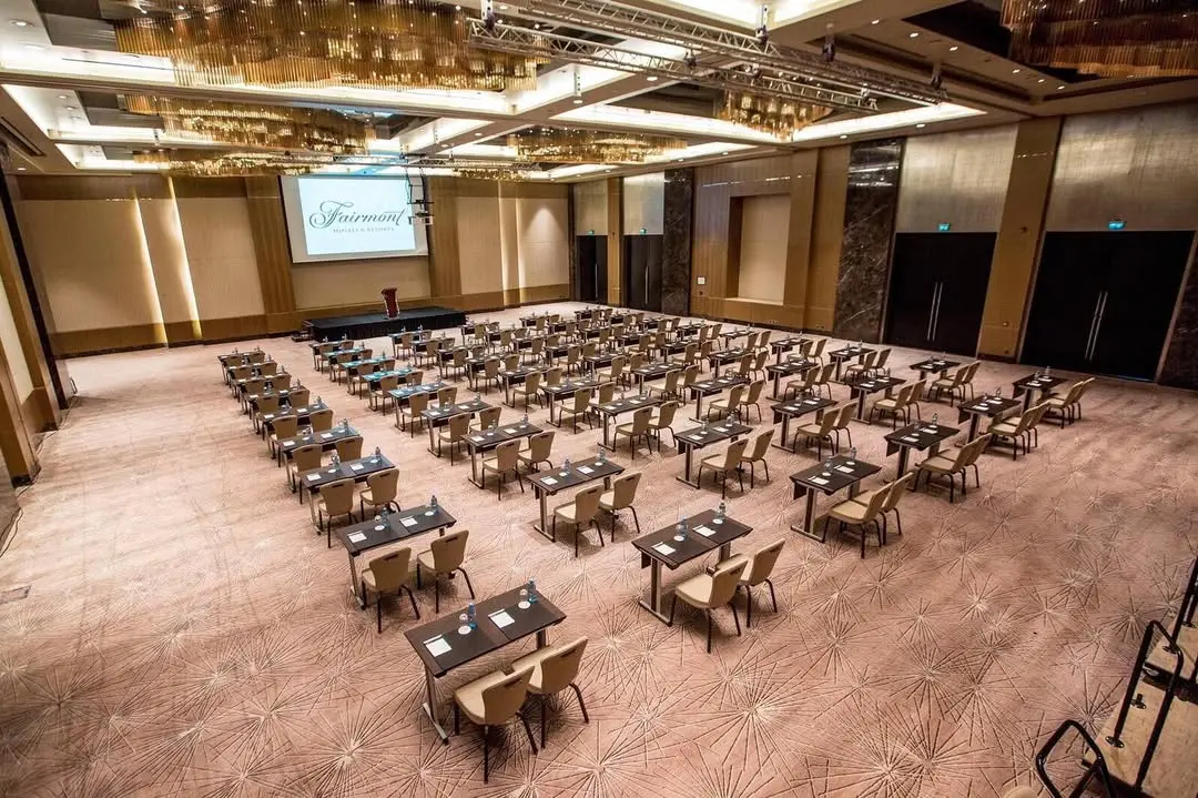 Fairmont Baku Hotel's large conference hall.
