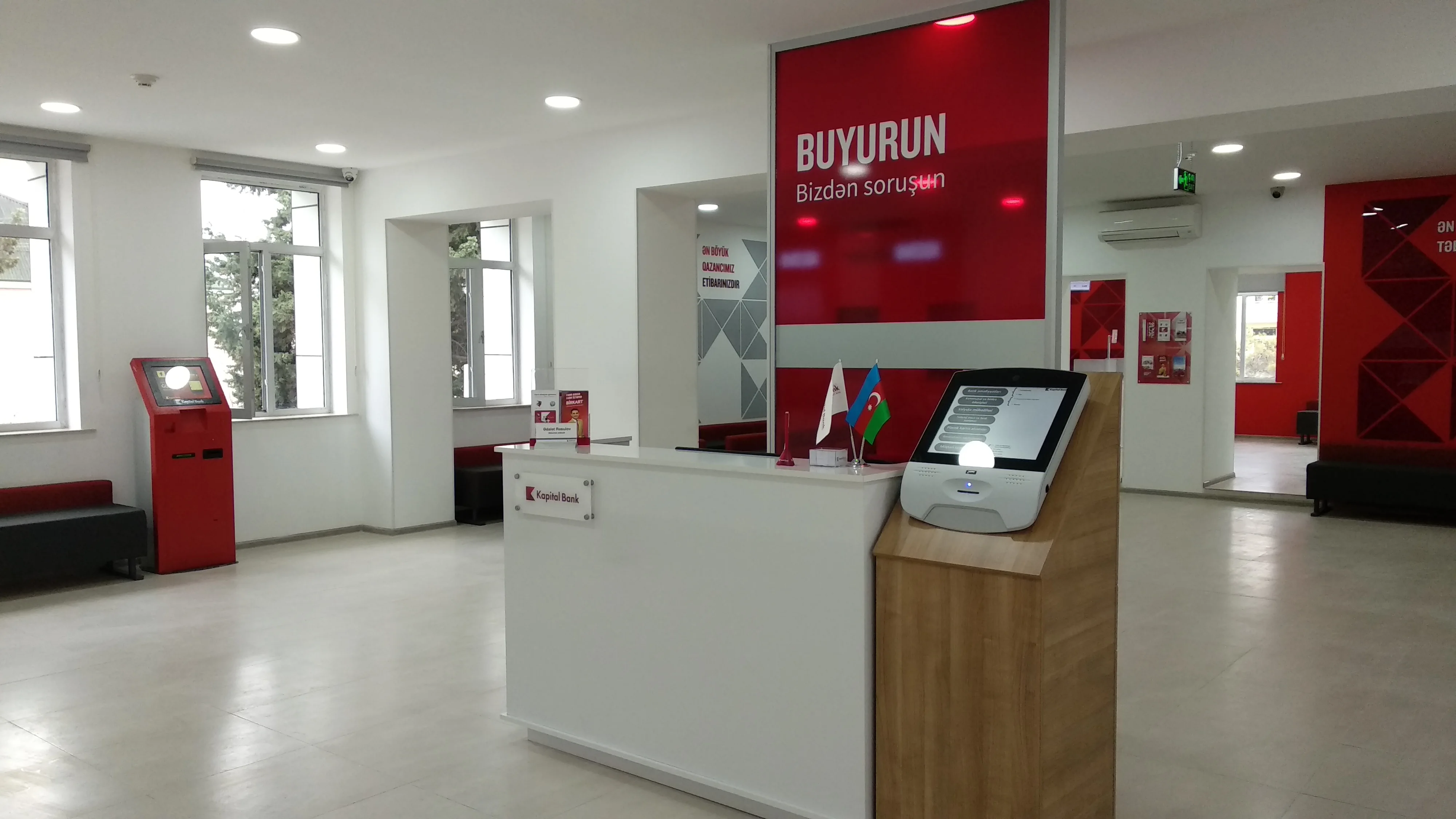 One of the Kapital Bank branches for currency exchange in Baku.