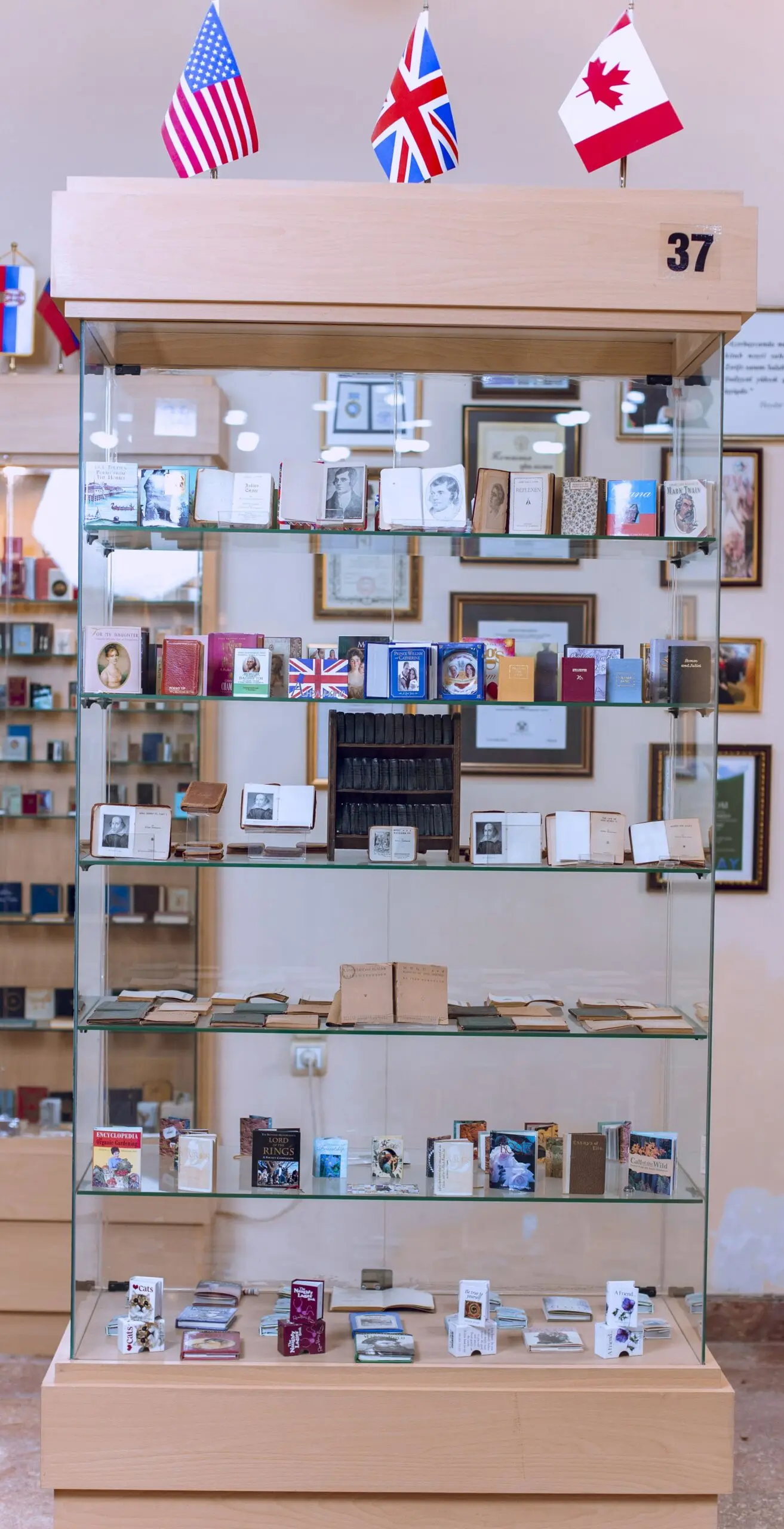Vitrine number 37 at the Museum of Miniature Books in Baku, Azerbaijan.